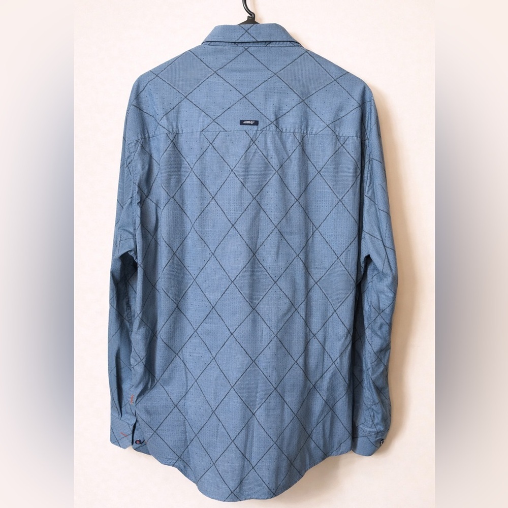 2 for 20$ - Point Zero Blue/Grey Checkered Button-Down Shirt Size XXL - Neck 17 - Picture 3 of 6